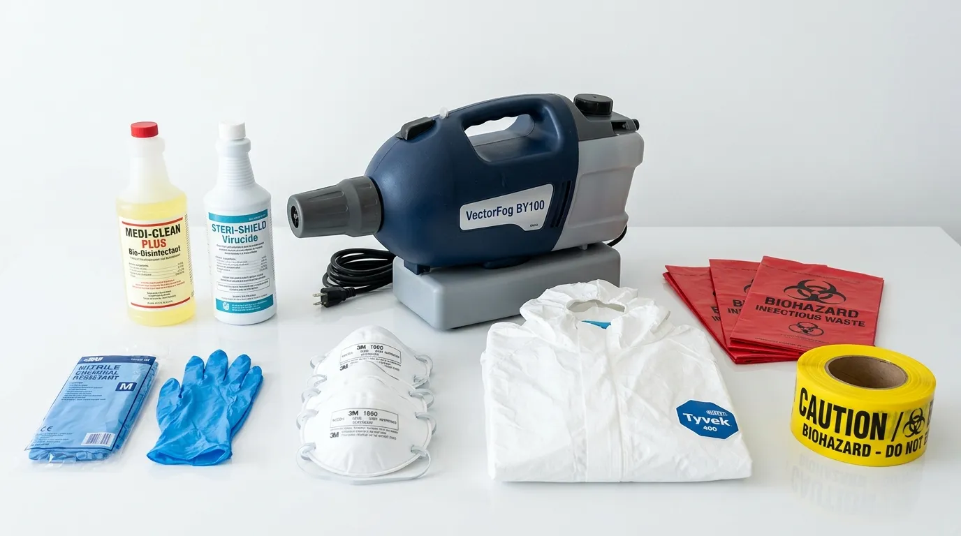 Professional biohazard remediation crew working in Marlow Heights