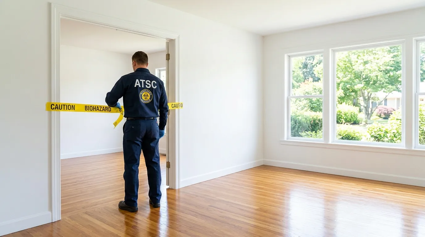 Certified biohazard cleanup crew performing Decomposition Cleanup in Marlow Heights